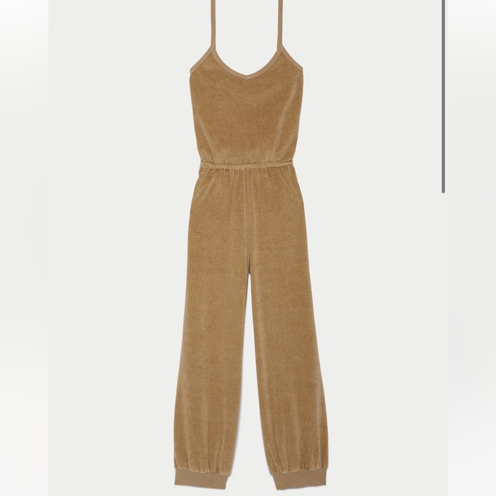 New Suzie Suzi Kondi Giorgi Tank Jumpsuit L Teddy Velour